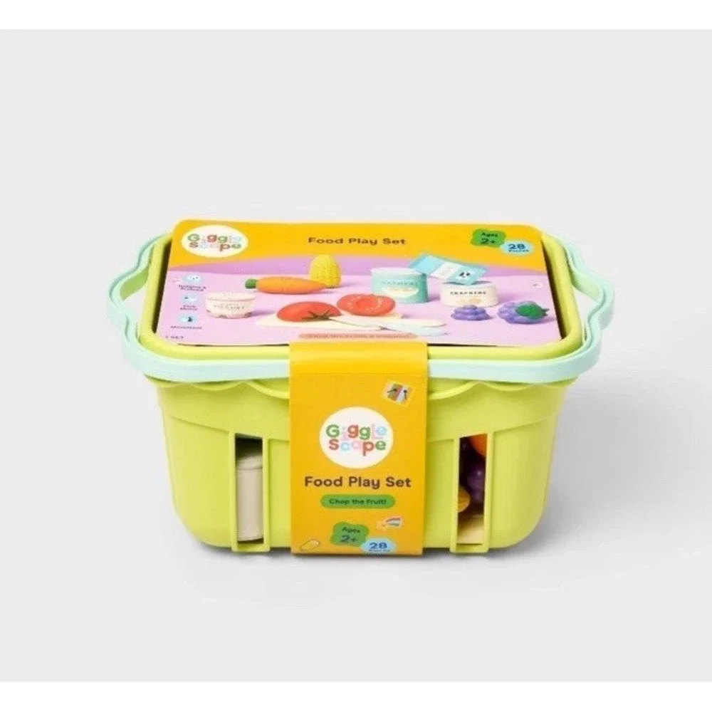 Giggle Scape Food Play Set 28 Pieces, Chop The Fruit & Veggies NEW